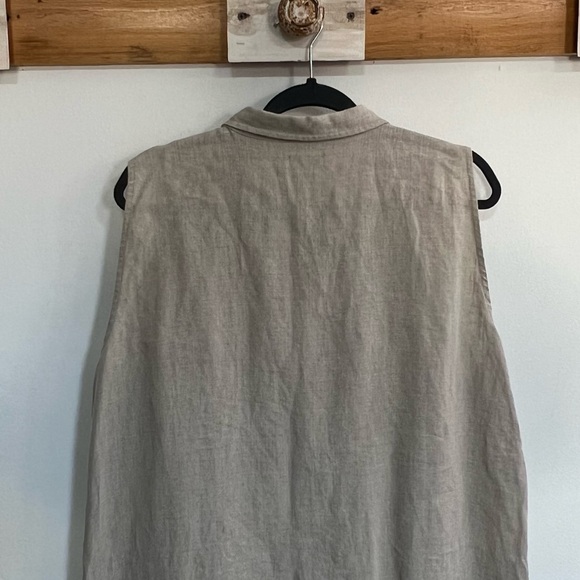 Garnet Hill Classic Linen Shirt Dress - Picture 7 of 10